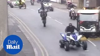 Police release CCTV of biker gang in Nottinghamshire - Daily Mail