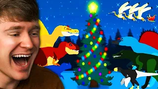 Reacting to CHRISTMAS with DINOSAURS! (Hilarious)