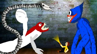 Bridge Worm vs Long Horse, Huggy Wuggy Poppy Playtime - Drawing Cartoon 2
