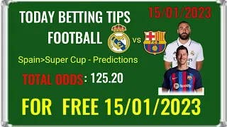 FOOTBALL PREDICTIONS TODAY 15/01/2023 SOCCER PREDICTIONS BETTING TIPS VIP