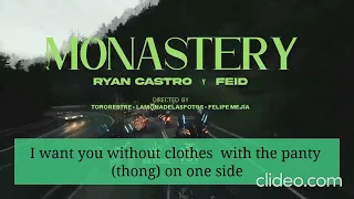 Monastery lyrics in English- Ryan Castro ft Feid