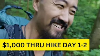 $1K Budget Appalachian Trail Thru Hike Day 1-2, Magic Mushrooms & Waterfalls