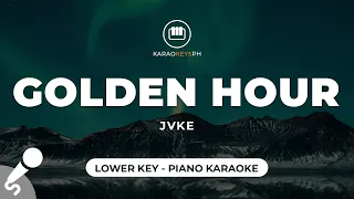 Golden Hour - JVKE (Lower Key - Piano Karaoke)