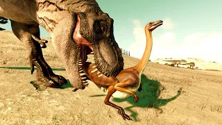 BIG AND LITTLE EATIE T - REX HUNT HERBIVORES |  EPIC DINOSAURS BATTLE | Jurassic World Evolution 2