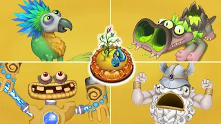 Fire Oasis - All Monsters Sounds & Animations and Full Song | My Singing Monsters