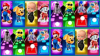 Tiles Hop Edm Rush SuperMix : Super Mario vs Boss Baby vs Paw Patrol vs Minions Exe vs Sonic Prime