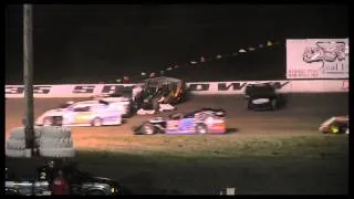 A-Main 1st lap wreck USMTS @ I-35 Speedway  3-25-2012