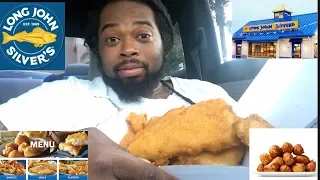 Long John Silvers Mukbang!Seafood Feast, Fried Chicken, Fried Fish and Hush Puppies|Food Review|ASMR