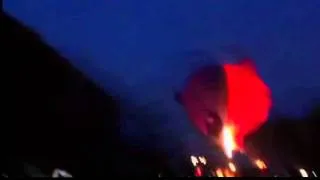 Special shape balloon catches fire