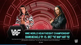 WWE 2K24 SHAWN MICHAELS VS BRET HART WORLD HEAVYWEIGHT CHAMPIONSHIP MONDAY NIGHT RAW