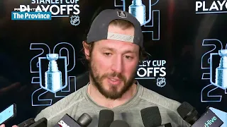 J.T. Miller shares love this team. I just love that we don’t give up ever. It’s a good sign