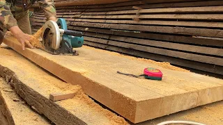 Ingenious Carpentry Skills of Young Mens // Large Woodworking Machines of the 90s Make Unique Table