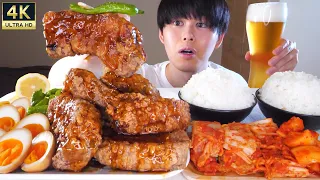 ASMR Fried Pork Belly EATING SOUNDS | MUKBANG