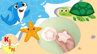 Learn Colors & Words Making Shapes out of Clay | Play doh for Kids & Toddlers; Starfish/Shark/Turtle