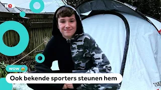 Max slaapt al een jaar in een tent voor zijn overleden buurman