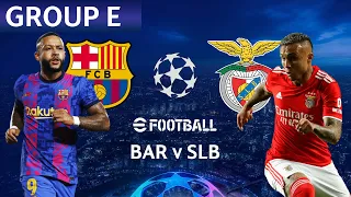 FC Barcelona vs SL Benfica | UCL 21/22 | Group E | PES 17 Smoke Patch