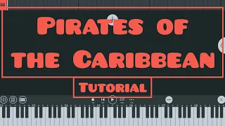 Pirates Of The Caribbean - piano cover (by Peter Buka) - tutorial transcription