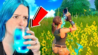 fortnite mas eu COMO A COMIDA NA VIDA REAL!