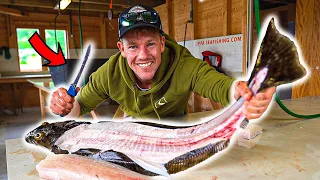 CATCH AND COOK HEILBOT!🎣🍽  Heilbot bakken in Noorwegen