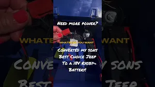 Best Choice Jeep Ryobi Battery Conversion!              May 23, 2023