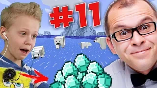 SURVIVAL WITH DAD IN Minecraft Polar Bear and Diamonds under the Water