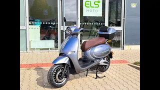 Elektroskútr E-Surus, motor 4500 W, li-on baterie 72V/52Ah, dojezd 130 km, rychlost 85 km/hod