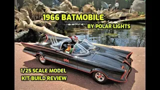 Polar Lights 1966 Batmobile w/Batman & Robin Figures 1/25 Scale Model Kit Review POL965