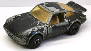 Matchbox restoration of Porsche Turbo No. 3. Superfast diecast model.