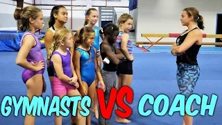 Gymnasts VS Coach Simon Says Gymnastics Challenge| Rachel Marie