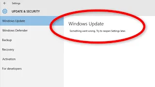 How To Fix Windows Update - Something Went Wrong. Try To Reopen Settings Later Error