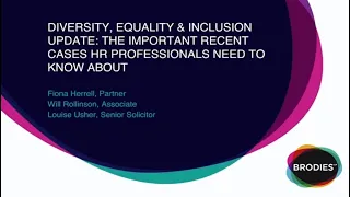 Diversity, equality & inclusion: the important recent cases HR professionals need to know about