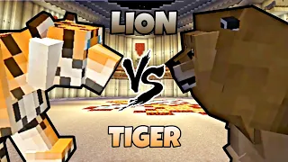 LION VS TIGER (Minecraft Mob Battle)