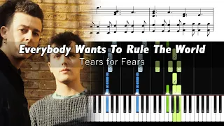 Tears for Fears - Everybody Wants to Rule the World - Piano Tutorial with Sheet Music