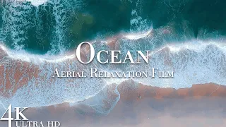 Ocean Aerial View 4K - Ocean Waves and Waves Sound Relaxation Film With Calming Music