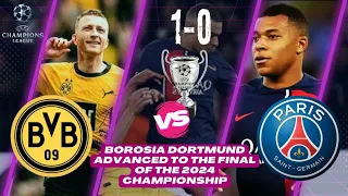 Championship match legg 2 / 2024. PSG ( 0 )vs ( 1) DORTMUND.  Hightlight