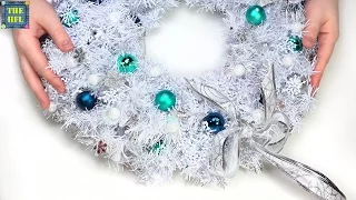 SNOW CHRISTMAS WREATH (master class) Decorate the house with their hands!