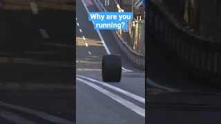 Tsunoda’s Tyre Was Chasing Him #tsunoda #tyre #chase #running #baku #f1