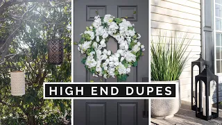 DIY HIGH END HOME DECOR DUPES | OUTDOOR SPRING DECORATING HACKS ON A BUDGET