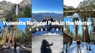 2 day trip to yosemite in winter | yosemite valley, mariposa grove of giant sequoias, wawona point