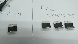 Fake TDA7293 Audio amplifier chip, watch this before buying one  .