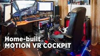 Home-built Motion VR Cockpit for Microsoft Flight Simulator with Pendular Yoke and 8-axis Throttle