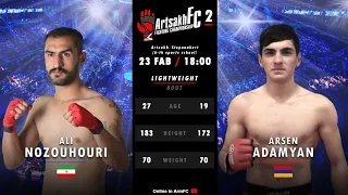 ArtsakhFC-2.Ali Nozouhouri vs Arsen Adamyan full fight