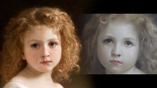 Как написать портрет. Этюд  "Девочка с книгой" William Adolphe Bouguereau