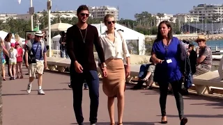EXCLUSIVE: Toni Garrn and boyfriend hand in hand on the croisette in Cannes
