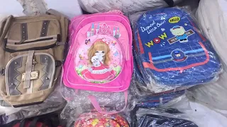 School Bags New Imported Wholesale Market Shershah اسکول بیگ نیو امپورٹڈ #schoolbags #shershahmarket