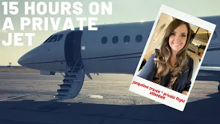 15 HOURS ON A PRIVATE JET * FLIGHT ATTENDANT LIFE * JACQUELINE TRAVELS