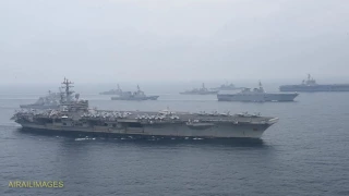 USS Vinson and USS Reagan Carrier Strike Groups - June 2017