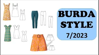 Burda Style 7/2023 Technical Drawings Full Line