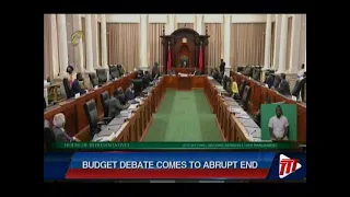 Budget Debate Comes To An Abrupt End