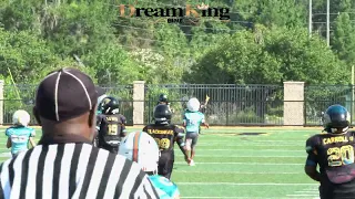 King Showers of Duval Jags 8u TD catch vs Mac Dolphins